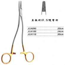 金鐘硬質合金鑲片持針鉗直 粗針 JCA100 24cm 直 粗針 0.5 雙彎桿