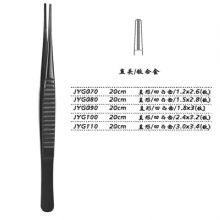 金鐘組織鑷直形 凹凸齒 20cm JYG070   1.2×2.6（鈦）