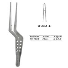 金鐘顯微鑷槍形 N20320 22cm 槍形 平臺(tái) 頭寬 0.8腦用鑷