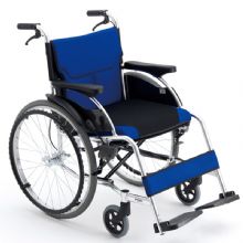 MIKI三貴手動輪椅車MCS-43L 藍(lán)色 W4輕便輪椅 航鈦鋁合金車架 
