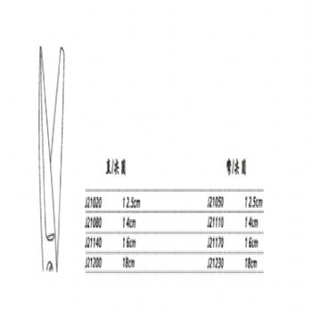 金鐘手術剪彎尖圓 J21230 18cm 彎尖圓