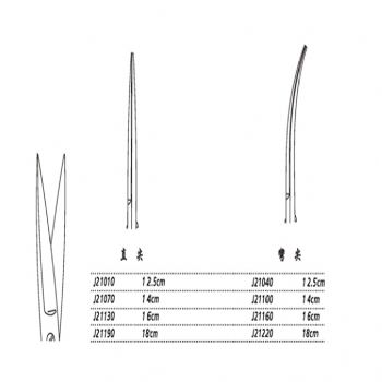 金鐘手術(shù)剪直尖 J21070 14cm 直尖