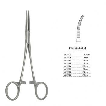 金鐘止血鉗彎全齒 WD JC3128 22cm 彎全齒 WD