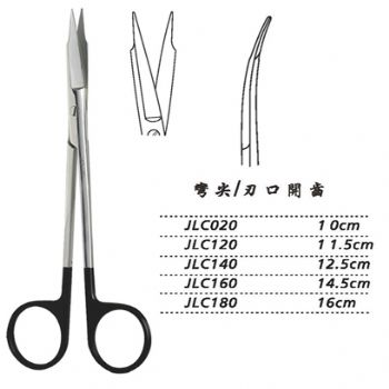 金鐘精細(xì)手術(shù)剪彎尖 JLC140 12.5cm 彎尖 刃口開齒（解剖）