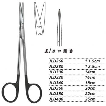 金鐘組織剪直 刃口開齒 JLD380 22cm 直 刃口開齒（綜合）