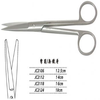 金鐘手術(shù)剪彎圓 JC2118 16cm 彎圓 WD