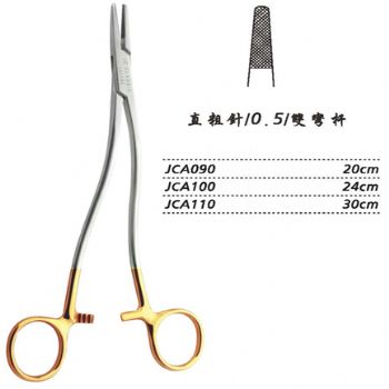 金鐘硬質合金鑲片持針鉗直 粗針 JCA110 30cm 直 粗針 0.5雙彎桿