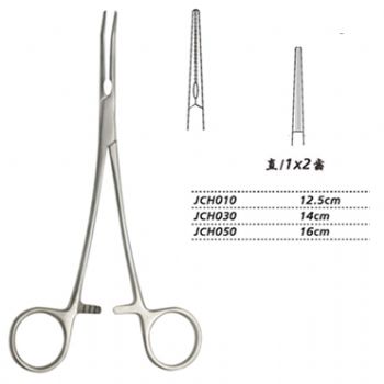 金鐘無損傷止血鉗  JCH030 14cm 直 1×2齒
