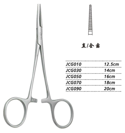 金鐘止血鉗精細(xì) JCG010 12.5cm 直全齒 （精細(xì)）