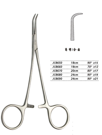 金鐘分離結扎鉗18cm JC8650 18cm 90°×15全齒