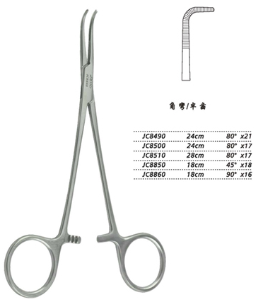金鐘分離結扎鉗18cm JC8860 18cm 90°×16半齒