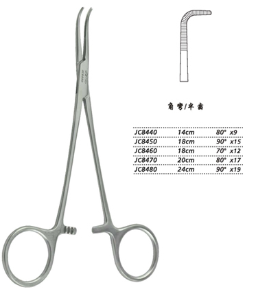 金鐘分離結(jié)扎鉗14cm JC8440 14cm 80°×9半齒