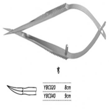 金鐘顯微眼用剪  YBC040 9cm 彎