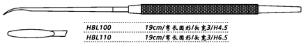 金鐘鼻剝離器彎長(zhǎng)圓形 HBL100 19cm 彎長(zhǎng)圓形 頭寬 3（H4.5）