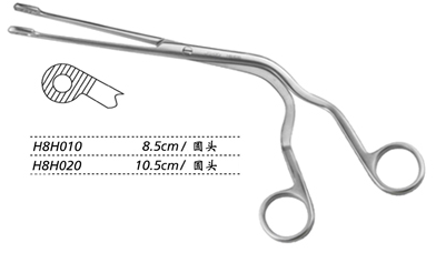 金鐘氣管導管夾持鉗  H8H020 10.5cm 圓頭