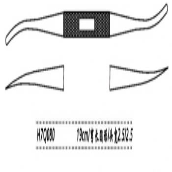 金鐘鼻剝離器彎長圓形 H7Q080 19cm 彎長圓形 頭寬2.5/2.5