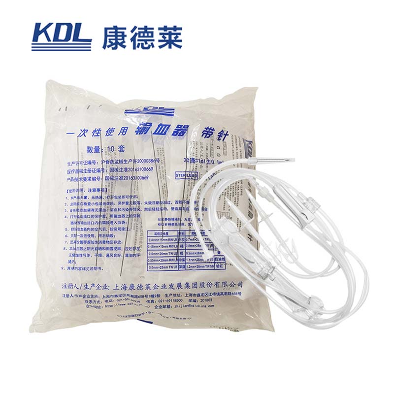 康德萊一次性使用輸血器帶針 TS06510套/包，200套/箱，一箱起批